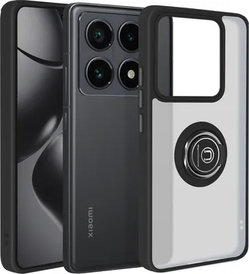 Produktbild von Avizar, Handyhülle für Xiaomi 14T Pro Metallring, Video-Halterung, Schwarz