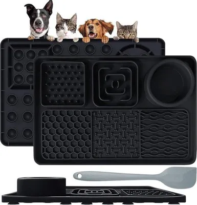 Productafbeelding van Famanu antislip mat voor honden, met zuignappen - zwart - veelzijdig inzetbaar