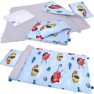 Immagine prodotto di Biancheria da letto per bambini con imbottitura 160x100 cm in cotone - auto