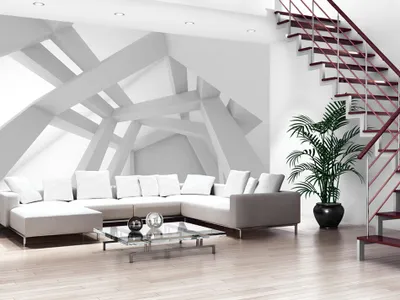Produktbild von Vlies Fototapete 400x280 cm Tapeten Wandtapete XXL Abstrakt Architektur geometrisch a-B-0012-a-b
