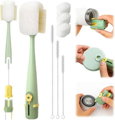 5-in-1 Reinigungsset für Wasserflaschen mit Bürsten und Strohhalmreiniger