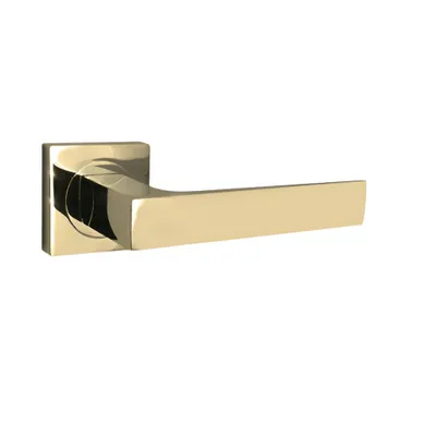 Produktbild von Domino Türgriff QUADRADO-QR M1 ohne Schlossrosette quadratischen Rosetten Türklinke für Zimmertür, Bürotür Türbeschläge aus Aluminium  Messing Gold
