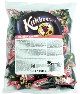 Produktbild von Kuhbonbon Erdbeer Lakritz 1kg