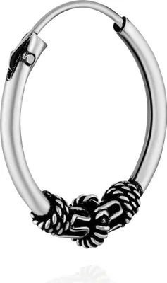 Produktbild von Single 925 Sterling Silber Keltische Celtic Gothic Creolen 16mm 7245