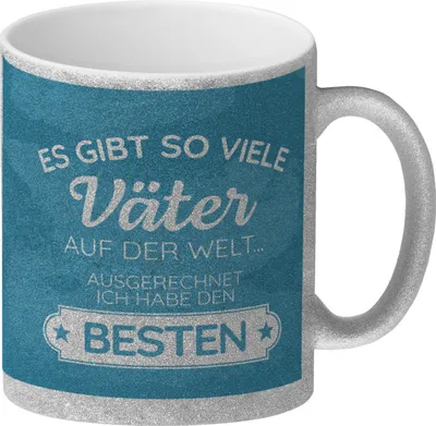 Produktbild von Es gibt so viele Väter auf der Welt ich habe den Besten Glitzer-Kaffeebecher