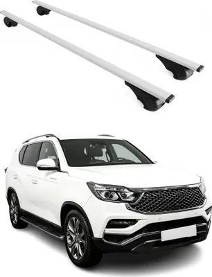 Produktbild von Dachträger Grundtäger für SsangYong Rexton 2017-2025 75kg Metall Silber 2 tlg