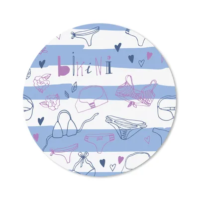 Produktbild von MuchoWow® Mauspad Mousepad Bikini - Sommer - Schnittmuster 20x20 cm - Mousepads - Maus Mat - Pad - Mausunterlage - Schreibtischmatte