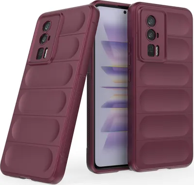 Produktbild von Redmi K60 Pro Hülle, Weich TPU Silikon Stossfest Anti-rutsch Schutzhülle für Xiaomi Redmi K60 / K60 Pro bordeaux