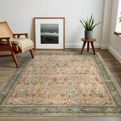 Immagine prodotto di Tappeto bohémien vintage, lavabile - 80 x 150 cm, rosso