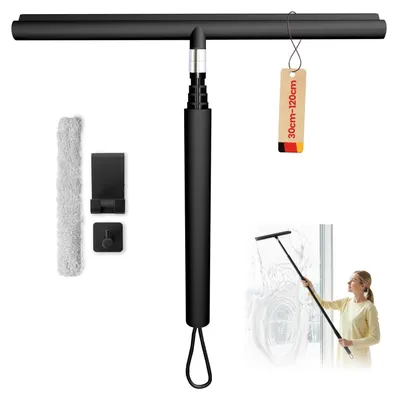 Image de Omgoods - Grattoir pour douche extra long, de 30 à 120 cm, avec support
