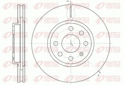 Produktbild von 2x REMSA Bremsscheibe 6611.10 vorne für OPEL Corsa C Schrägheck (X01) COMBO Tour