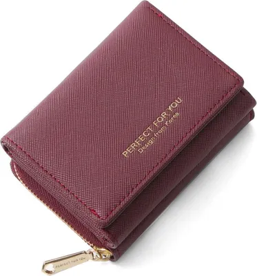 Image de Petit Portefeuille Femme Grande Capacité Rouge