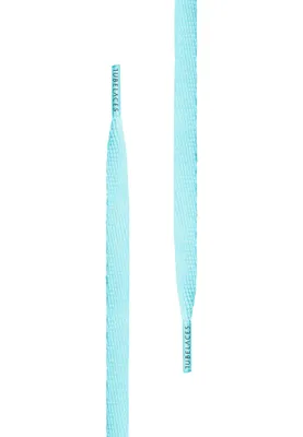 Produktbild von Tubelaces Schnürsenkel White Flat Ice Blue-140cm