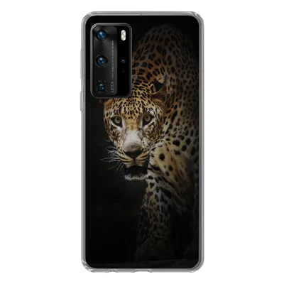 Produktbild von MuchoWow® Handyhülle Schutzhülle Hülle für Huawei P40 Pro Leopard - Wilde Tiere - Licht Silikon Softcase Handy Hülle - Schutz
