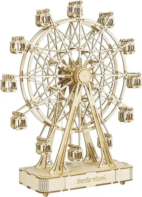 Produktbild von Rolife 3D Riesenrad Spieldose Modellbausatz Holz Musik Kinder Erwachsene