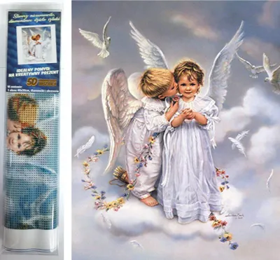 Obrázek produktu pro Norimpex Diamantové malování Andílci 30x40cm