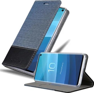 Produktbild von Cadorabo Hülle für Samsung Galaxy S10 5G Schutzhülle in Blau Handy Hülle Etui Book Case Cover