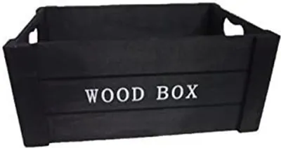 Produktbild von Holzbox Vintage schwarz Regalkiste