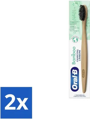 Produktbild von Oral-B Zahnbürste mit Bambuskohle 1 - Vorteilspack - 2 Stücke