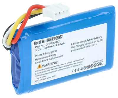 Produktbild von vhbw Akku Ersatz für JBL GSP903052 für Lautsprecher Boxen Speaker (1050 mAh, 3,7 V, Li-Ion)