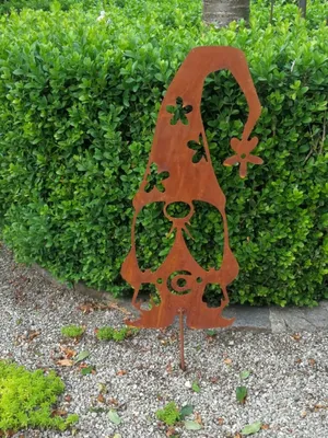Immagine prodotto di Gnomo da giardino Timo in acciaio inossidabile con codini