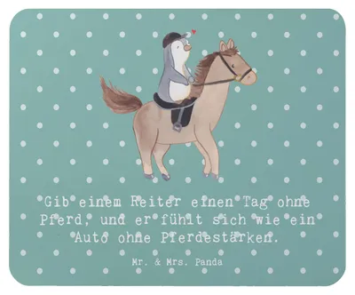 Produktbild von Mr. & Mrs. Panda mauspad pc Reitsport Liebe - Meeresbrise - Geschenk, Pferdesport, Mousepad, Dressur, Teamsport, laptop, Pferd, Sportler, Reiter, Mouse Pad, Reiten