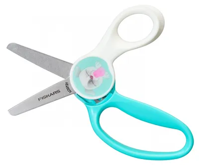 Produktbild von Fiskars 1064076, Kind, Gerader Schnitt, Einzelbild, Edelstahl, Türkis, Weiß, Kunst-& Handwerksscheren, Rechtshändig