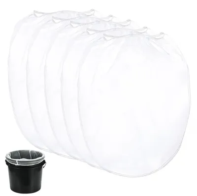 Nylon-Filterbeutel 2 Gal, 100 Mesh, 5er-Pack, weiß