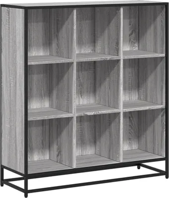 Obrázek produktu pro Knihovna šedá sonoma 97,5x33x107,5 cm kompozitní dřevo a kov