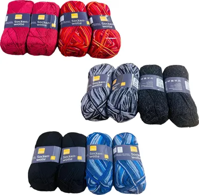 Produktbild von Dekor Sockenwolle - Hochwertiges Strickset für Warme Socken mit Stil! Dezentes Schwarz