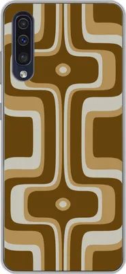 Produktbild von MuchoWow® Handyhülle Schutzhülle Hülle für Telefoonhoesje Samsung Galaxy A30s Retro - Design - Braun Silikon Softcase Handy Hülle - Karteninhaber