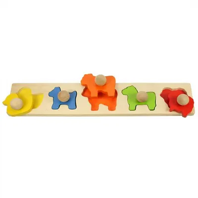 Produktbild von BigJigs Tierpuzzle Holz Steckbrett Lernspielzeug