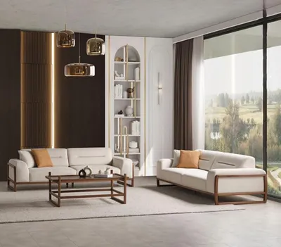 Immagine prodotto di Divani Divano Imbottitura Divani Divani Soggiorno design tessuto 2x 3 posti