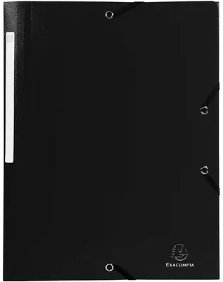 Produktbild von Exacompta Sammelmappe A4 mit 3 Klappen Gummizug schwarz