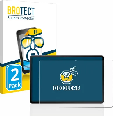 Produktbild von 2x Für Samsung Galaxy Tab S7 FE (im Querformat) Schutzfolie BROTECT Displayschutz Display Schutz Folie Klar Transparent