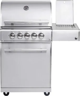 Produktbild von All'Grill Modularer Edelstahl-Gasgrill mit 3 Brennern und Seitenkocher