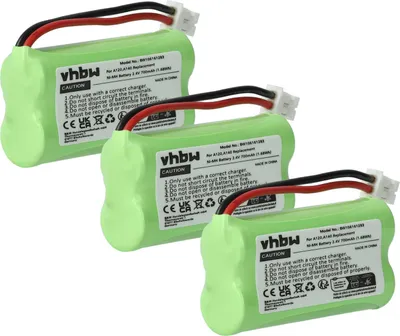 Produktbild von vhbw 3x Akku Ersatz für 55AAAHR2BMX, C30852D1640X1, 220382C1, 220436C1, 41AAAH2BMX für schnurlos Festnetz Telefon (700 mAh, 2,4 V, NiMH)