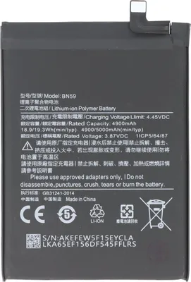 Immagine prodotto di Avizar, batteria di ricambio Redmi Note 10 3,87 V 5000 mAh Li-Polymer, nero