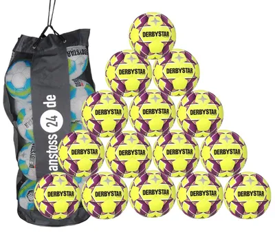 Produktbild von Ballset DERBYSTAR Hallenfußball - INDOOR BETA Trainingsball inkl. Ballsack 15 Bälle