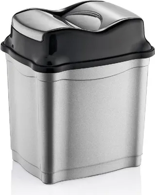 Produktbild von Moderner Abfalleimer / Mülleimer mit praktischem Push-Deckel 9 Liter
