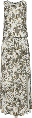 Produktbild von VIVANCE Maxikleid mit Seitennahttaschen und Schlitz grün-creme bedruckt Größe 36