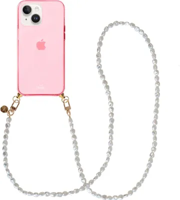 Produktbild von Pearlfection Cord Hülle Pink - Long Cord  - Kompatibel mit iPhone 13
