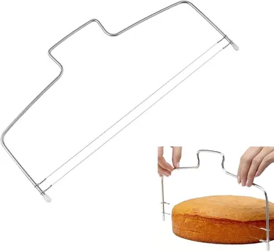 Produktbild von Professioneller Edelstahl Kuchenschneider,Verstellbarer Tortenschneider für Gleichmäßige Schichten, Backhelfer für Backbegeisterte