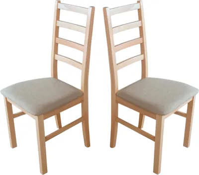 Produktbild von Esszimmerstuhl, Holz Eiche Massiv Stuhl Stühle Küchenstuhl - Set 2x Nilo 8 , buche