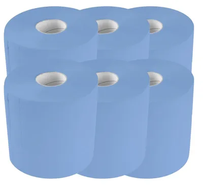 Productafbeelding van Poetsdoekrol Blauw met 500 Vellen, 2-laags