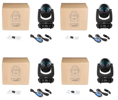 Image de Projecteur à tête mobile, 11 couleurs, 14 gobos, 4 projecteurs à faisceau de 200 W, prise UE
