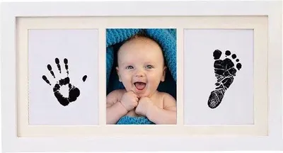 Produktbild von Famanu Babyfotolijst Set mit Hand- und Fußabdruck-Kit - für geborene