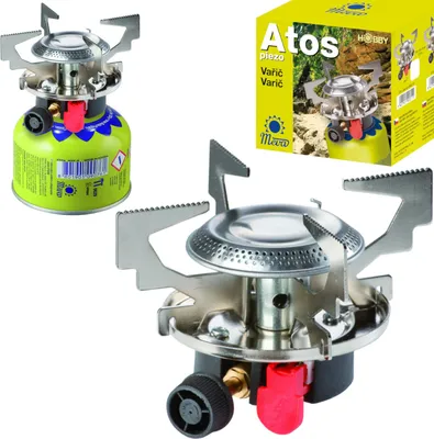 Zdjęcie produktu dla Kuchenka turystyczna gazowa (gwintowana lub zaworowa) Meva ATOS, z zapłonem piezoelektrycznym 1,8 kW