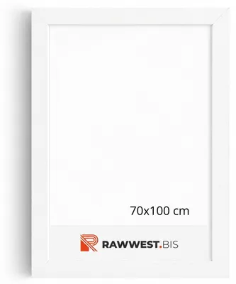 Produktbild von RAWWEST.BIS Holz Bilderrahmen 70x100 cm Plexiglas Poster Foto Wandrahmen Weiß