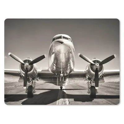 Produktbild von MuchoWow® Mauspad Mousepad Flugzeuge - Vintage - Propeller 23x19 cm - Mousepads - Maus Mat - Pad - Mausunterlage - Schreibtischunterlage - Mauspad